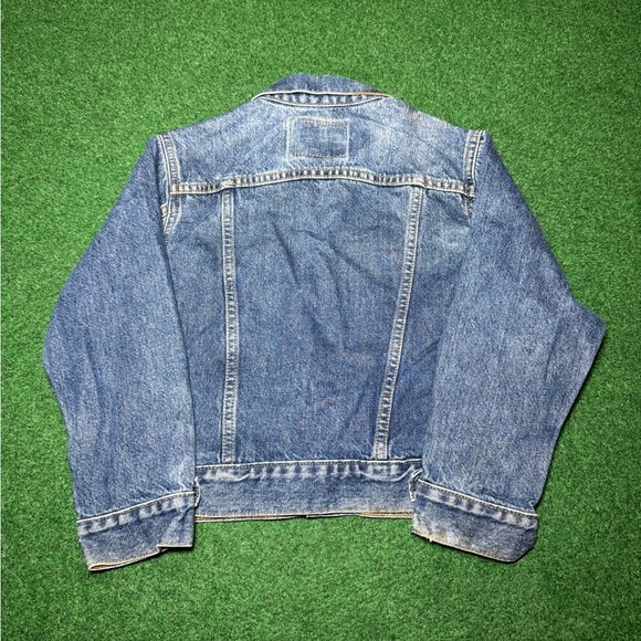 Vintage Levi’s Youth Small Cotton Blue Retro Button Up Denim Jacket - Picture 5 of 9
